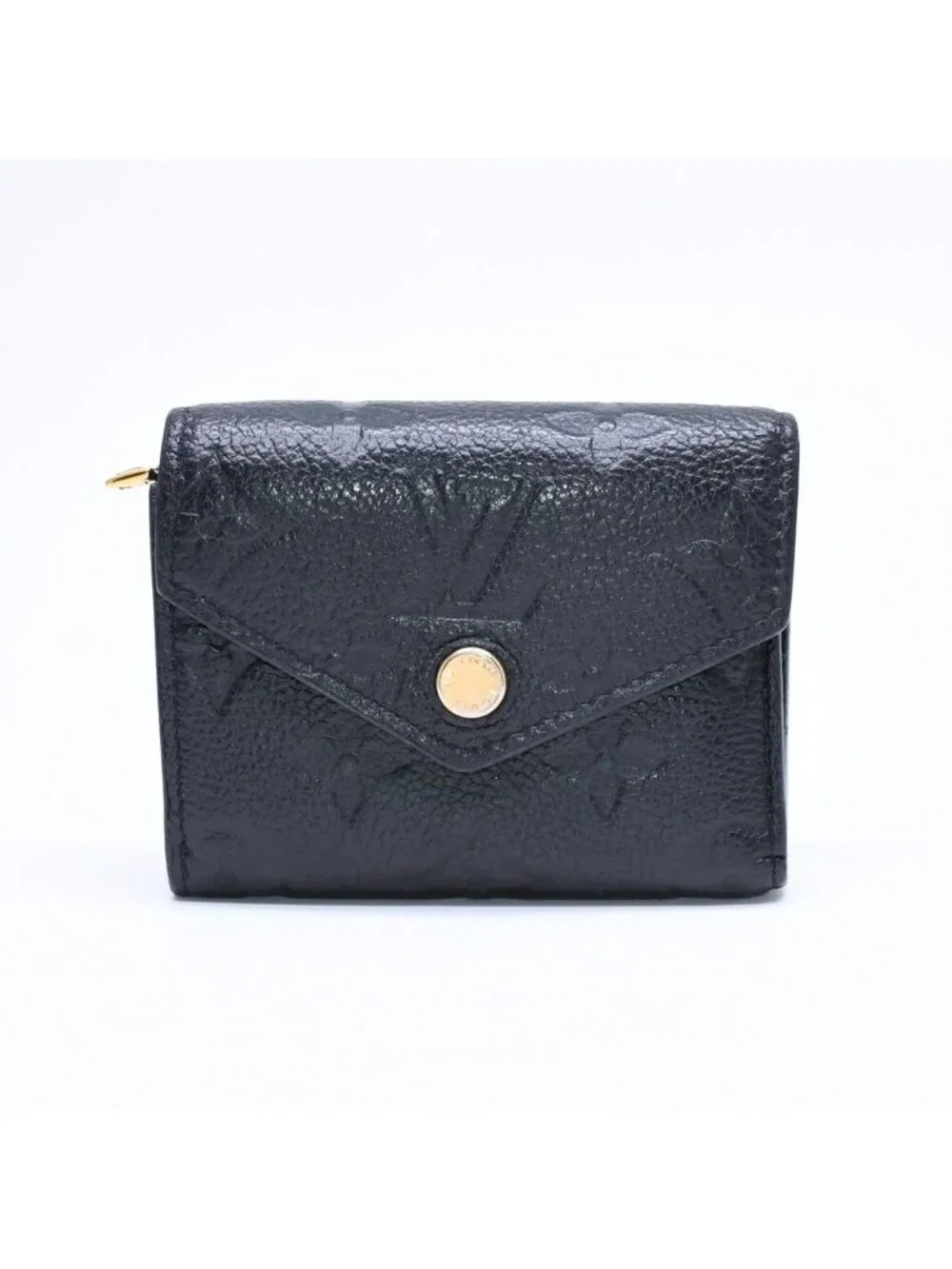 Louis Vuitton Trifold Wallet Portefeuille Zoe Black Gold